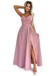 Numoco Sukienka w kolorze jasnoróżowym rozmiar: M. Różowe sukienki NUMOCO, m, bez wzorów, bez kołnierzyka, bez ramiączek, maxi. Za 162.87 zł.