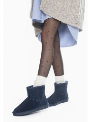 Gooce Skórzane botki zimowe "Thimble" w kolorze granatowym rozmiar: 41. Niebieskie botki Gooce, bez wzorów, ze skóry, bez obcasa, bez zapięcia. Za 252.45 zł.