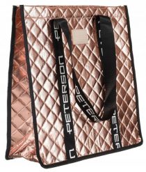 Torba pikowana Peterson PTN RSPV 003 różowa. Czerwone shopper bag Peterson, bez wzorów, z materiału, duże, pikowane, bez dodatków. Za 29.80 zł.