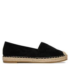 Espadryle JENNY. Czarne espadryle Jenny, bez wzorów, bez obcasa. Za 99.99 zł.