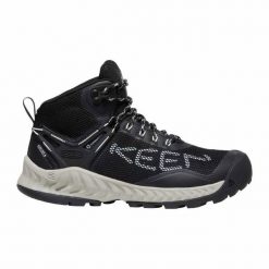 Buty KEEN Nxis Evo Mid Wp Glass KE-1025911 czarne. Czarne buty trekkingowe bez zapięcia. Za 682.71 zł.