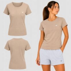 T-SHIRT DAMSKI 4F KOSZULKA SPORTOWA 1 BAWEŁNA F2772 SS26. Brązowe t-shirty sportowe 4f, s, bez wzorów, z bawełny, bez ramiączek, na fitness i siłownię. Za 126.00 zł.