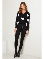 Joséfine Sweter "Arik" w kolorze czarno-białym rozmiar: L. Białe swetry Joséfine, l, bez wzorów, z wełny, bez ramiączek. Za 175.26 zł.