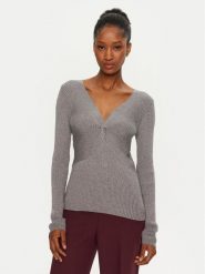 ARTIGLI Sweter ACMA000110 Szary Slim Fit. Szare swetry Artigli, m, bez wzorów, z wiskozy, bez ramiączek. Za 139.99 zł.