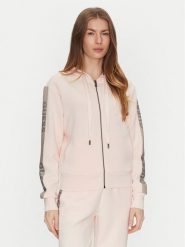 Guess Bluza W5RQ03 KBYE2 Różowy Regular Fit. Czerwone bluzy Guess, xs, z aplikacjami, z syntetyku, bez ramiączek, bez kaptura. Za 259.99 zł.