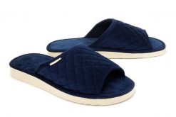 METEOR 078 PIKÓWKA granatowy, kapcie damskie. Niebieskie kapcie Meteor, bez wzorów. Za 44.99 zł.