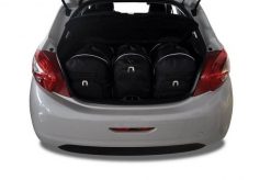 Torby Do Bagażnika Peugeot 208 Hatchback 2012-2015 3Szt Kjust. Czarne torby podróżne KJUST, bez wzorów, z kauczuku. Za 925.00 zł.