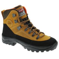 Buty trekkingowe Olang NEPAL TEX. Brązowe trekkingi Olang, bez wzorów, bez zapięcia, trekkingowe. W wyprzedaży za 545.50 zł.