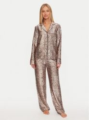 Guess Piżama O4BX06 WEFC2 Brązowy Regular Fit. Brązowe piżamy Guess, l, z aplikacjami, z syntetyku, bez kołnierzyka, bez ramiączek. Za 499.99 zł.