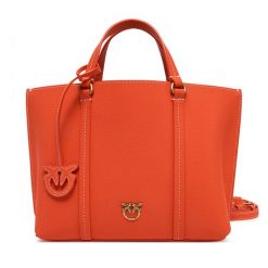 Torebka PINKO. Czerwone shopper bag Pinko, bez wzorów, klasyczne, bez dodatków. Za 999.99 zł.