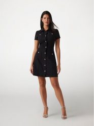 Guess Sukienka koszulowa W5GK70 KCBO2 Czarny Regular Fit. Czarne sukienki Guess, s, z aplikacjami, z syntetyku, bez kołnierzyka, bez ramiączek, koszulowe. Za 499.99 zł.