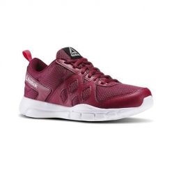 Buty do chodzenia damskie Reebok Trainfusion Nine. Czerwone buty do biegania Reebok, bez wzorów, z materiału, bez zapięcia, do biegania. Za 216.00 zł.