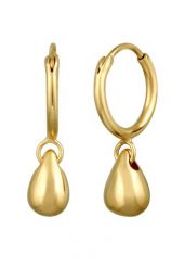 Elli Kreolski Damski Wisiorek Kropla 925 Sterling Silver Kolczyki koła 1 ct. Szare kolczyki Elli, srebrne. Za 288.99 zł.