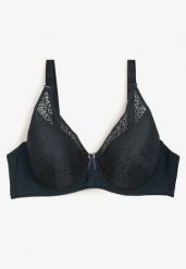 Ciemnozielony Koronkowy Biustonosz Full Cup z Ozdobnymi Cyrkoniami na Kokardce Nikoriana. Zielone biustonosze Renee, bez wzorów, z koronki. W wyprzedaży za 35.99 zł.