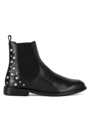 Sergio Bardi Sztyblety RST-E1008-07SB Czarny. Czarne botki Sergio Bardi, bez wzorów, bez obcasa, na płaskiej podeszwie, bez zapięcia. Za 265.99 zł.