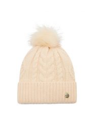 Guess Czapka AW9034 POL01 Beżowy. Brązowe czapki zimowe Guess, z aplikacjami, z materiału. Za 139.99 zł.