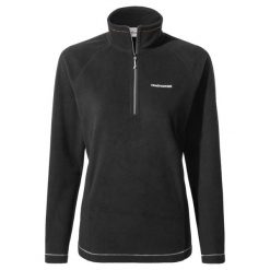 Bluza polarowa damska Craghoppers Miska VI Half Zip. Czarne bluzy bez kaptura Craghoppers, bez wzorów, z polaru, bez kaptura, trekkingowe. Za 119.99 zł.