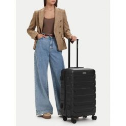 Walizka średnia GINO ROSSI. Czarne walizki Gino Rossi, średnie. Za 279.99 zł.