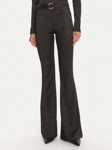Just Cavalli Spodnie materiałowe 79PAC101 J0251 Czarny Flare Fit. Czarne spodnie materiałowe Just Cavalli, bez wzorów, z materiału. Za 529.99 zł.