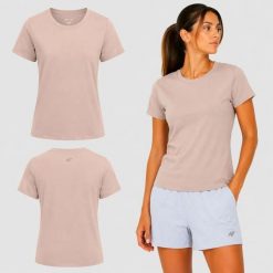 T-SHIRT DAMSKI 4F KOSZULKA SPORTOWA Z MODALEM F2773 SS26. Brązowe t-shirty sportowe 4f, l, bez wzorów, z materiału, bez ramiączek, na fitness i siłownię. Za 126.00 zł.