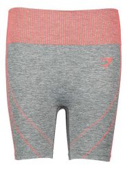 Gymshark Szorty funkcyjne "Hyper-Amplify Seamless" w kolorze szaro-czerwonym rozmiar: XS. Szare szorty sportowe Gymshark, bez wzorów, z materiału, outdoorowe. Za 44.09 zł.