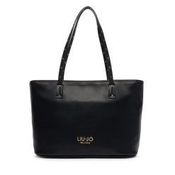 Torebka Liu Jo. Czarne shopper bag Liu Jo, bez wzorów, bez dodatków. Za 499.99 zł.