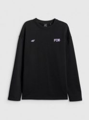 4F Bluza dresowa nierozpinana bez kaptura damska - czarna XL. Czarne bluzy 4f, xl, bez wzorów, z dresówki, bez kaptura, snowboardowy. Za 149.99 zł.