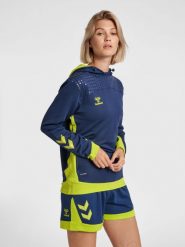 Damska bluza z kapturem Hummel hmlLEAD poly. Niebieskie bluzy z kapturem Hummel, s, bez wzorów, z polaru, z kapturem, na fitness i siłownię. Za 171.70 zł.