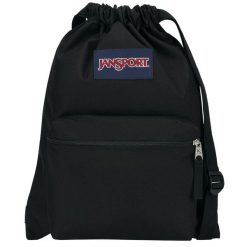 Worek na buty sportowy dla dorosłych Drawsack pojemność 14 L. Niebieskie buty treningowe Jansport, bez wzorów, z materiału, bez zapięcia, trekkingowe. Za 69.99 zł.