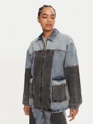 ROTATE Kurtka jeansowa Mariana 1128221603 Niebieski Oversize. Niebieskie kurtki ROTATE, bez wzorów, z bawełny, bez kaptura. Za 719.99 zł.