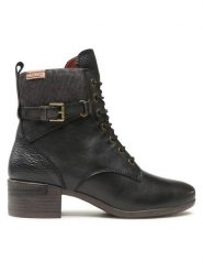 Pikolinos Botki W6W-8953C1 Czarny. Czarne botki Pikolinos, bez wzorów, ze skóry, bez obcasa, na słupku, bez zapięcia. Za 729.99 zł.
