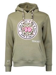 Zwillingsherz Bluza "Kelly" w kolorze khaki rozmiar: S/M. Brązowe bluzy Zwillingsherz, m, bez wzorów, z bawełny, bez ramiączek, z kapturem. Za 220.63 zł.