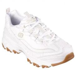 Buty do chodzenia damskie Skechers Damskie D'lites Good. Białe buty treningowe Skechers, bez wzorów, z materiału, bez zapięcia, trekkingowe. Za 339.99 zł.