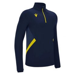 Bluza rozpinana 1/4 Macron Piave. Niebieskie bluzy Macron, m, bez wzorów, z nylonu, bez ramiączek, bez kaptura. Za 226.00 zł.