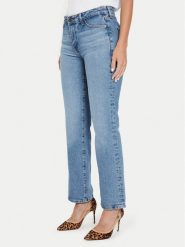 Guess Jeansy W4YA98 D5CC5 Niebieski Straight Fit. Niebieskie jeansy Guess, z aplikacjami, z bawełny. Za 279.99 zł.