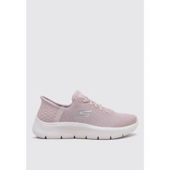 Tenisówki Skechers Model Slip-ins Go Walk Flex Kolor Rose. Czerwone trampki Skechers, bez wzorów, z tkaniny, sportowe, bez zapięcia. Za 329.99 zł.