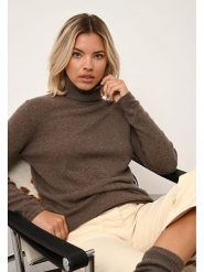 Just Cashmere Kaszmirowy golf "Ava" w kolorze brązowym rozmiar: L. Brązowe swetry Just Cashmere, l, bez wzorów, z kaszmiru, bez ramiączek. Za 294.97 zł.