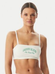 Calvin Klein Underwear Biustonosz top LV00QF8710 Kremowy. Białe biustonosze Calvin Klein Underwear, bez wzorów, z bawełny. Za 189.99 zł.