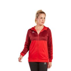 Kurtka treningowa z kapturem dla kobiet Erima Six Wings. Czerwone kurtki Erima, s, bez wzorów, z materiału, sportowe, z kapturem. W wyprzedaży za 239.00 zł.