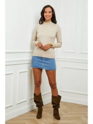 Soft Cashmere Golf w kolorze beżowym rozmiar: 38/40. Brązowe swetry Soft Cashmere, bez wzorów, z kaszmiru, klasyczne, bez ramiączek. Za 96.37 zł.