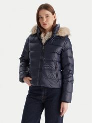 Tommy Hilfiger Kurtka puchowa WW0WW47354 Granatowy Slim Fit. Niebieskie kurtki Tommy Hilfiger, xs, bez wzorów, z puchu, bez kaptura. Za 1,299.00 zł.