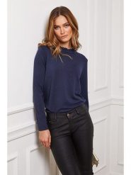 Joséfine Sweter "Funel" w kolorze granatowym rozmiar: XL. Niebieskie swetry Joséfine, xl, bez wzorów, z kaszmiru, bez ramiączek. Za 139.20 zł.