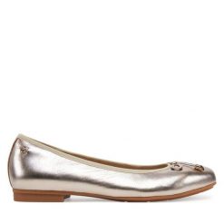 Baleriny Tamaris. Żółte baleriny Tamaris, bez wzorów, bez obcasa, bez zapięcia. Za 159.99 zł.