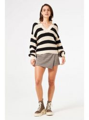 Garcia Sweter w kolorze czarno-beżowym rozmiar: XL. Brązowe swetry Garcia, xl, bez wzorów, z bawełny, bez ramiączek. Za 201.45 zł.