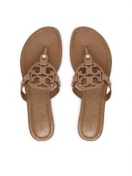 Tory Burch Japonki Miller 151169 Beżowy. Brązowe japonki Tory Burch, bez wzorów, ze skóry. Za 1,119.00 zł.