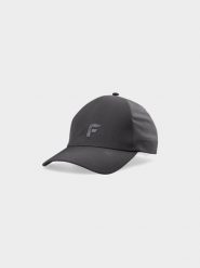 4F Czapka z daszkiem strapback uniseks - szara L/XL. Szare czapki z daszkiem 4f, na lato, z aplikacjami, z elastanu, klasyczne. W wyprzedaży za 49.99 zł.