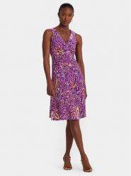 Lauren Ralph Lauren Sukienka koktajlowa 250928509001 Fioletowy Regular Fit. Fioletowe sukienki Lauren Ralph Lauren, bez wzorów, z syntetyku, wizytowe, bez kołnierzyka, bez ramiączek. Za 499.99 zł.