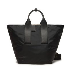 Torebka Furla. Czarne shopper bag Furla, bez wzorów, bez dodatków. Za 1,299.00 zł.