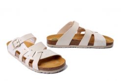DR. BRINKMANN 700712-81 offwhite, klapki damskie. Brązowe klapki Dr. Brinkmann, bez wzorów, bez obcasa, bez zapięcia. Za 239.90 zł.