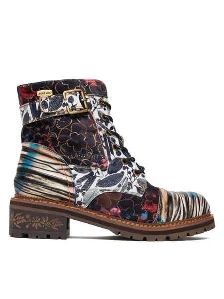 Laura Vita Trzewiki Kleo 15 Czarny. Czarne botki LAURA VITA, bez wzorów, z materiału, bez obcasa, na płaskiej podeszwie, bez zapięcia. Za 529.99 zł.